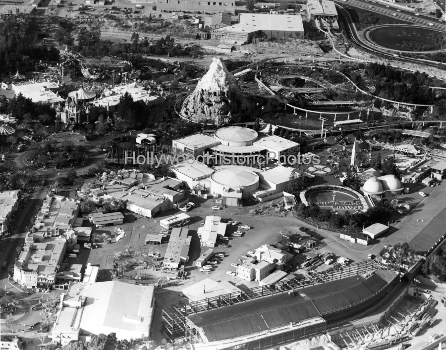 Disneyland 1966 Aerial view showing the Matterhorn wm.jpg